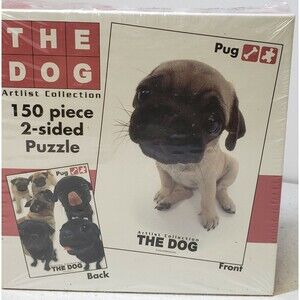 Artist Collection "The Dog" Two Sided Pug 150 Piece Puzzle